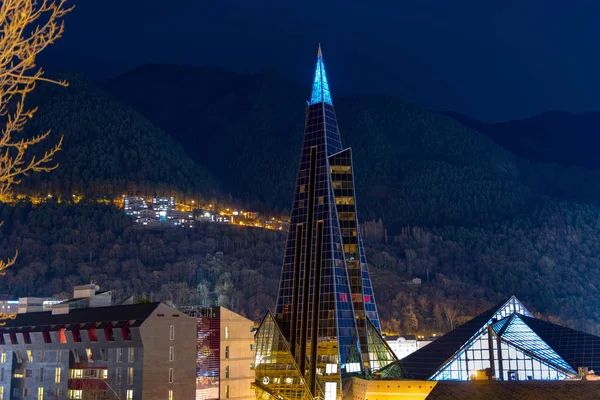 Andorra, Escaldes - Engordany - 06.01.2019, Caldea Termal Kompleksi, Caldea Sağlık Termal Kompleksi.