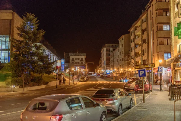 Avenida Sant Josep Caselles Cityscape Canillo Inverno Canillo Andorra — Fotografia de Stock