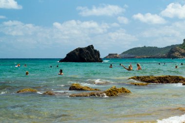 Aigues Blanques, Santa Eulalia des Riu, Ibiza, Espana  2015 june 28 : Beautiful day in Aigues Blanques, Santa Eulalia des Riu, Ibiza.