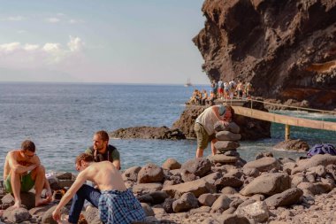 Tenerife, Kanarya Adaları, İspanya'nın tropikal peyzaj dağ köyü Masca