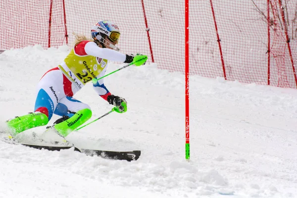 Audi Fis Alpine Ski World Cup Women Combinedsoldeu Andorra February — Stock Photo, Image