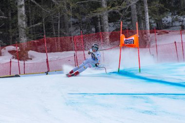 Sofya Goggia ITA Andorra Soldeu-El Tarter at fis Alpine Ski Dünya Kupası Finali Kayak Dünya Finalleri yokuş aşağı erkekler yarışı için prueba koşmak yer alır, Mart 'ta 12, 2019.