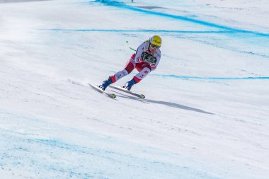 Tamara Tippler AUT Andorra Soldeu-El Tarter at fis Alpine Ski Dünya Kupası Finali Kayak Dünya Finalleri yokuş aşağı kadın yarışı için prueba koşmak yer alır, Mart 'ta 12, 2019.