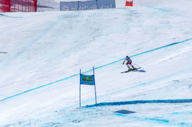 SKI WORLD FINALS DOWNHILL MEN  race of the FIS Alpine Ski World Cup Finals at Soldeu-El Tarter in Andorra, on March 11, 2019. clipart