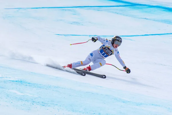 Sofia Goggia Ita Participa Carrera Prueba Para Las Ski World — Foto de Stock