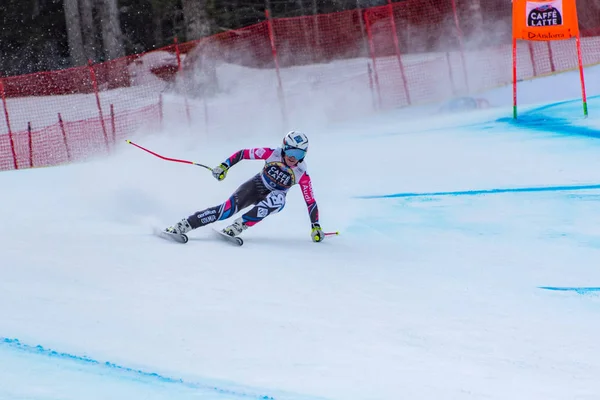 Mikaela Shiffrin Usa Partecipa Alla Corsa Race Mens Slalom Race — Foto Stock