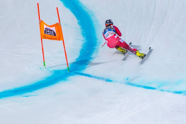 Mikaela Shiffrin Usa Deltar Loppet Springa För Mens Slalom Loppet — Stockfoto