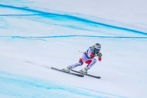 Mikaela Shiffrin Usa Deltar Loppet Springa För Mens Slalom Loppet — Stockfoto