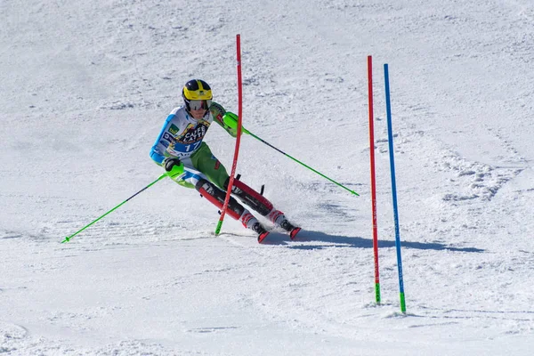 Lyže World finále Slalom - muži S Fis Alpine Ski World Cup Fina — Stock fotografie