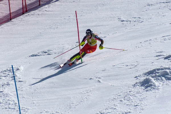 スキー-ワールドファイナル-スラローム-男性 S Fis アルペンスキーワールドカップ Fina — ストック写真
