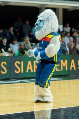Andorra la Vella, Andorra oyuncular eylem içinde Liga ACB Endesa Mora Banc Andorra BC ve Herbalife Gran Canaria arasında maç, final Score 99-85, Mart 'ta 24 2019, Andorra.