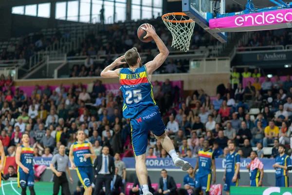 Andorra Vella Andorra Oyuncular Eylem Içinde Liga Acb Endesa Mora — Stok fotoğraf