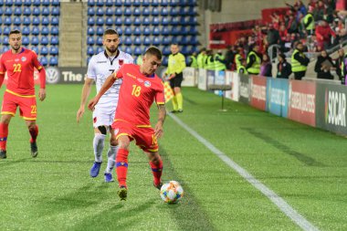 Andorra la Vella, Andorra-Mart 25 2019-Andorra vs Arnavutluk, final puanı ve 0-3 Alb arasında Avrupa Şampiyonası eleme maç maç eylem oyuncular.