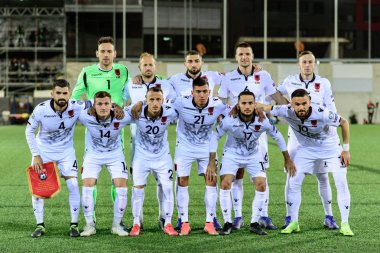 Andorra la Vella, Andorra-Mart 25 2019-Andorra vs Arnavutluk, final puanı ve 0-3 Alb arasında Avrupa Şampiyonası eleme maç maç eylem oyuncular.