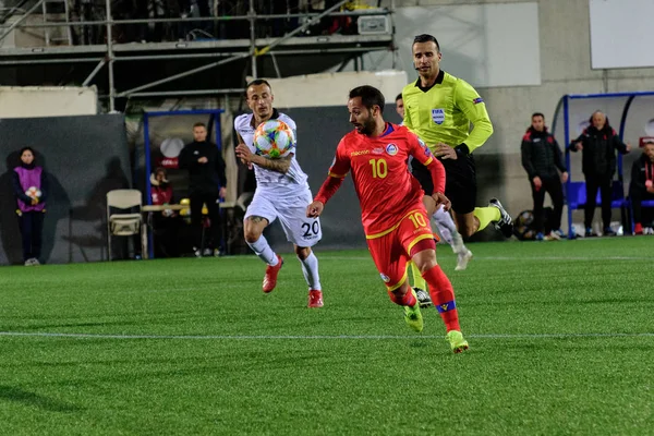 Andorra Vella Andorra Marzo 2019 Jugadores Acción Partido Clasificatorio Del — Foto de Stock