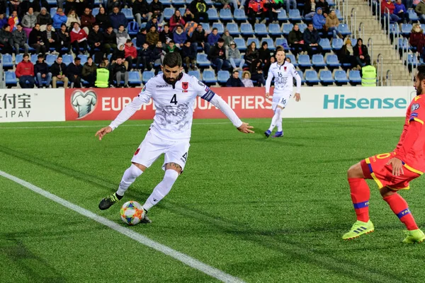 Andorra Vella Andorra Marzo 2019 Jugadores Acción Partido Clasificatorio Del — Foto de Stock