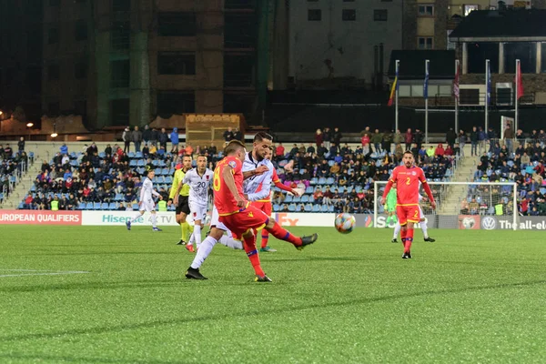 Andorra Vella Andorra Marzo 2019 Jugadores Acción Partido Clasificatorio Del — Foto de Stock