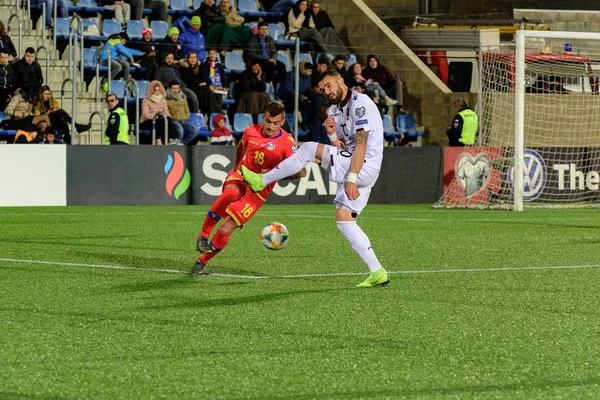 Andorra Vella Andorra Marzo 2019 Jugadores Acción Partido Clasificatorio Del — Foto de Stock