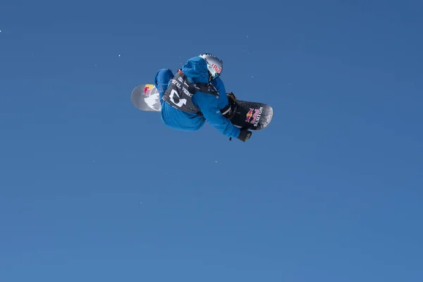 El Tarter, Andorra. 29 de março de 2019: Snowboarder JUDD HENKES USA — Fotografia de Stock
