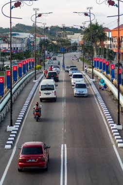 Mersing/Malezya - şub 28 2015 : Mersin sokakları ve binaları