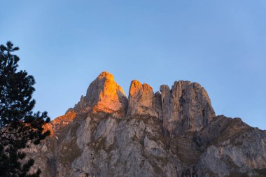 Picos de europa dağlar yanında fuente de köy cantabria sp