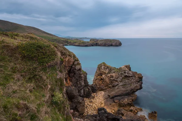 Torimbia Toranda Asturias Spanya Manzaralı Plaj Görüntüleri — Stok fotoğraf