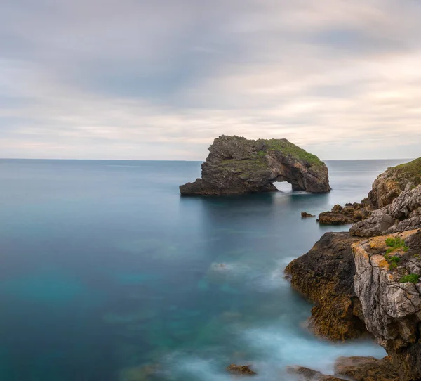 Torimbia Toranda Asturias Spanya Manzaralı Plaj Görüntüleri — Stok fotoğraf