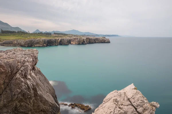 Torimbia Toranda Asturias Spanya Manzaralı Plaj Görüntüleri — Stok fotoğraf