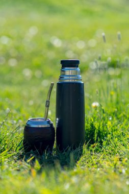 İkinci kaptan Uruguay, Arjantin, Paraguay ve Brezilya 'dan su içiyor. Modern mat rengi kahverengi.