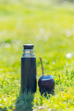 İkinci kaptan Uruguay, Arjantin, Paraguay ve Brezilya 'dan su içiyor. Modern mat rengi kahverengi.