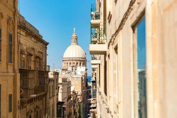 Вальета Мальта 2019 Мая Улица Валлета Столица Мальты Солнечный День — стоковое фото