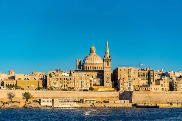Valleta Malta 2019 Maj Gatan Valleta Maltas Huvudstad Stadsbilden Soliga — Stockfoto