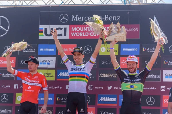 Vallnord Andorra Julio 2019 Ciclistas Mercedes Benz Uci Mtb World — Foto de Stock