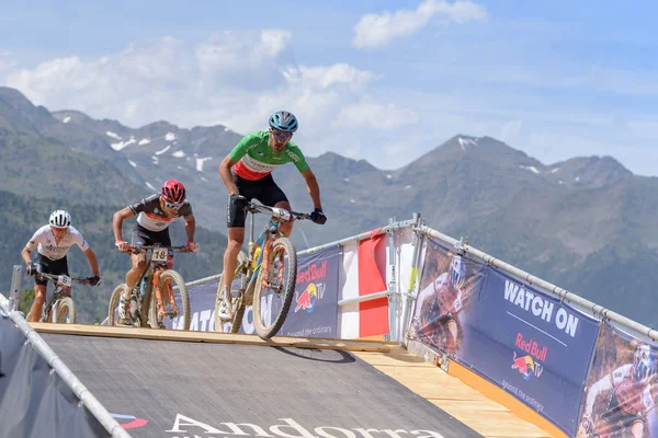 Vallnord Andorra Julio 2019 Ciclistas Mercedes Benz Uci Mtb World — Foto de Stock