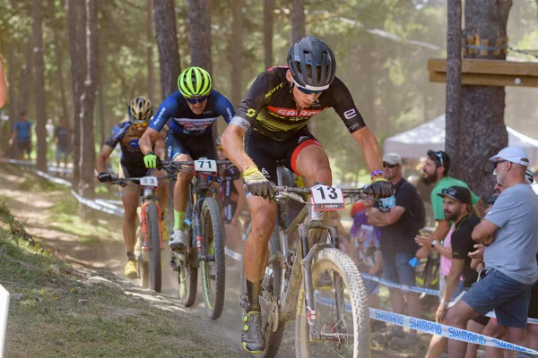 Vallnord Andorra Julio 2019 Ciclistas Mercedes Benz Uci Mtb World — Foto de Stock