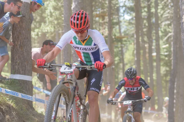 Vallnord Andorra Julho 2019 Ciclistas Mercedes Benz Uci Mtb World — Fotografia de Stock