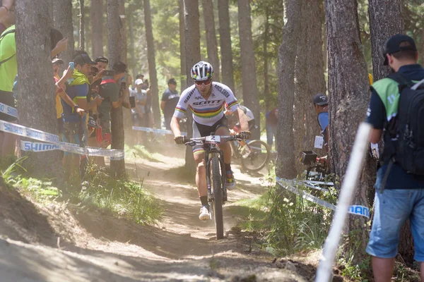 Vallnord Andorra Julio 2019 Ciclistas Mercedes Benz Uci Mtb World — Foto de Stock