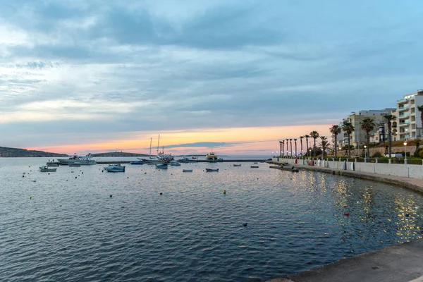 Panorama Del Porto Sulla Baia San Paolo Con Barche Pesca — Foto Stock