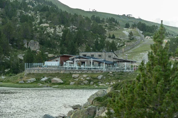 Reflexão Lago Circuito Lake Pessons Andorra — Fotografia de Stock