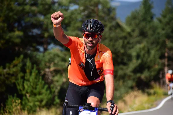 Andorra: 4 de agosto de 2019: Ciclistas en La Purito 2019 en Andorra . — Foto de Stock