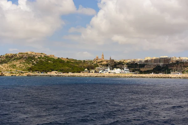 Mgarr Gozo Malta 2019 Över Harbaour Mgarr Från Färjan Som — Stockfoto