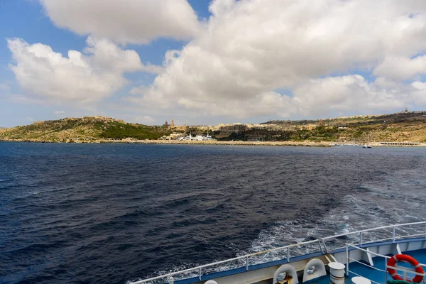 Mgarr Gozo Malta 2019 Vista Del Puerto Mgarr Desde Transbordador — Foto de Stock