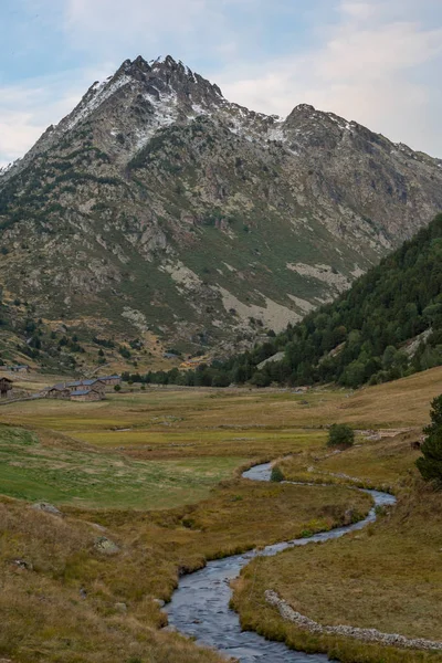 Vall Incles Paisagem Com Alt Juclar Pico Incles Canillo Andorra — Fotografia de Stock