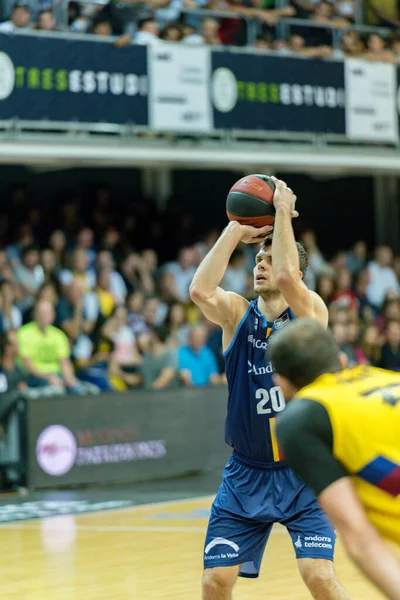 Andorra Vella Andorra 2019 Octubre Jugadores Acción Partido Liga Acb — Foto de Stock