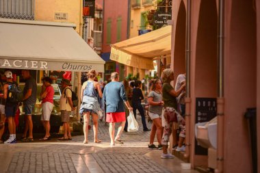Coliure, Fransa: 2019 Ekim 05: Fransa 'nın Occitania kentinde güzel bir sonbahar günü.