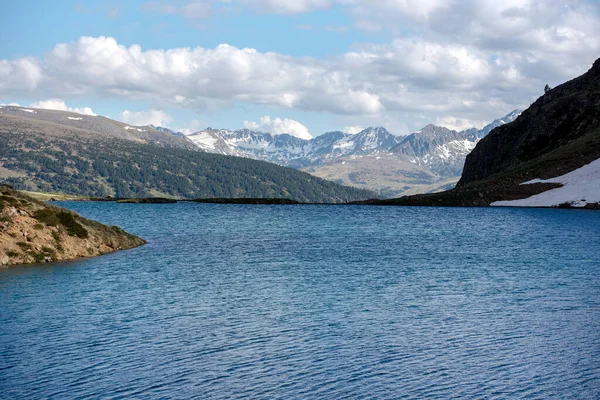 Hermoso Lago Querol Refugio Montaña Valle Incles Canillo Andorra — Foto de Stock