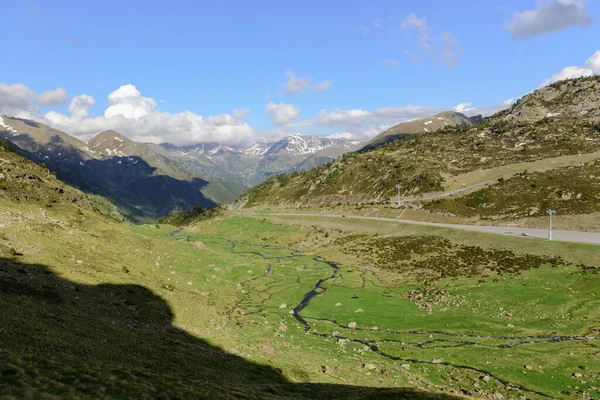 Beautiful View Hiking Andorra Pyrenees Mountains Ordino Lakes Tristaina — Stock Photo, Image