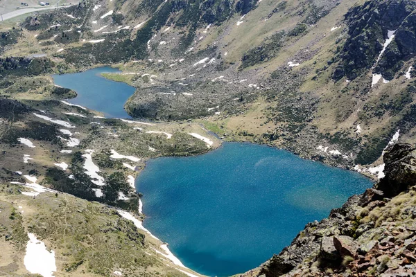 Hermosa Vista Senderismo Los Pirineos Andorra Ordino Cerca Los Lagos — Foto de Stock