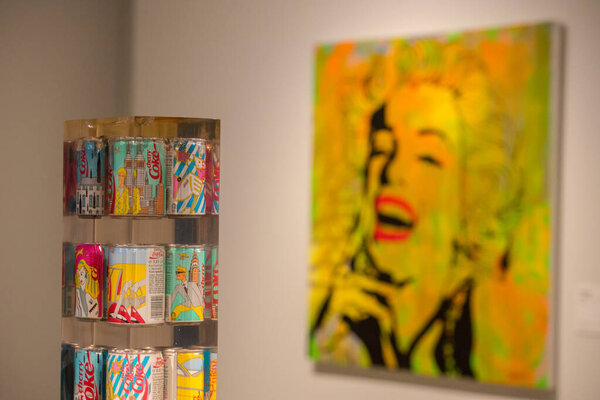 Escaldes - Engordany, Andorra - June 17 2020: Works of art in in in the museum Carmen Thyssen. Музей остается одним из важных объектов в Андорре 17 июня 2020 года в Андорре
.