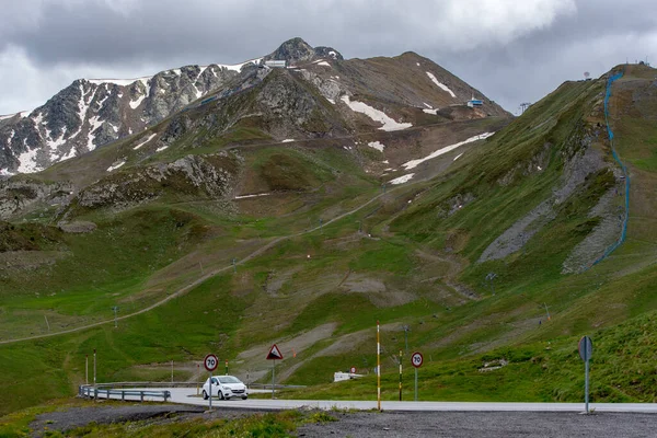 Pas Casa Encamp Andorra 2020 June Sunny Day Low Clouds — Stock Photo, Image